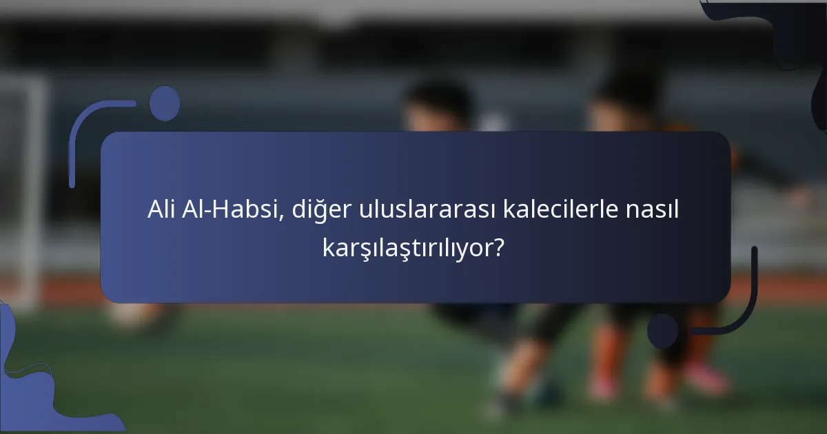 Ali Al-Habsi, diğer uluslararası kalecilerle nasıl karşılaştırılıyor?